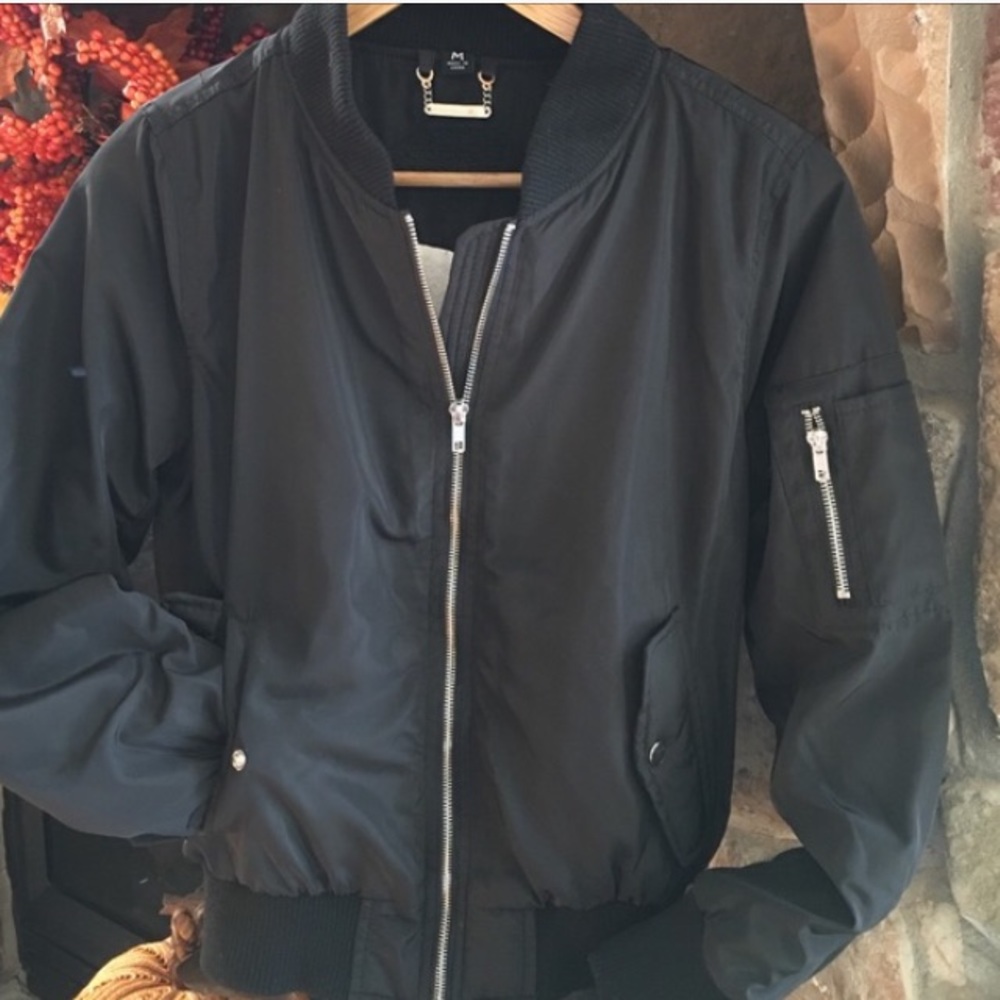 Faux Fur Lined Bomber Jacket