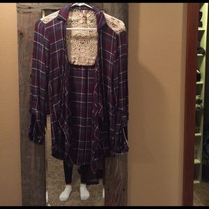 Plaid cardigan