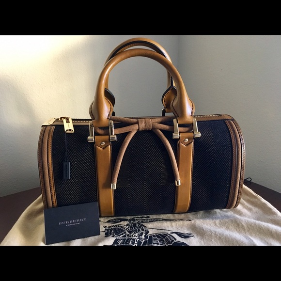 Burberry Handbags - Burberry Prorsum Dark MariGold Barrel Handbag