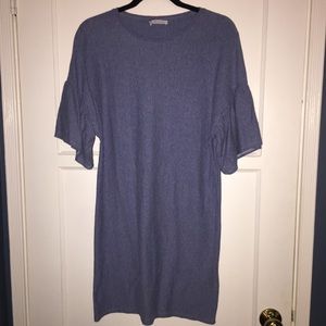 Zara puffy sleeve striped dress