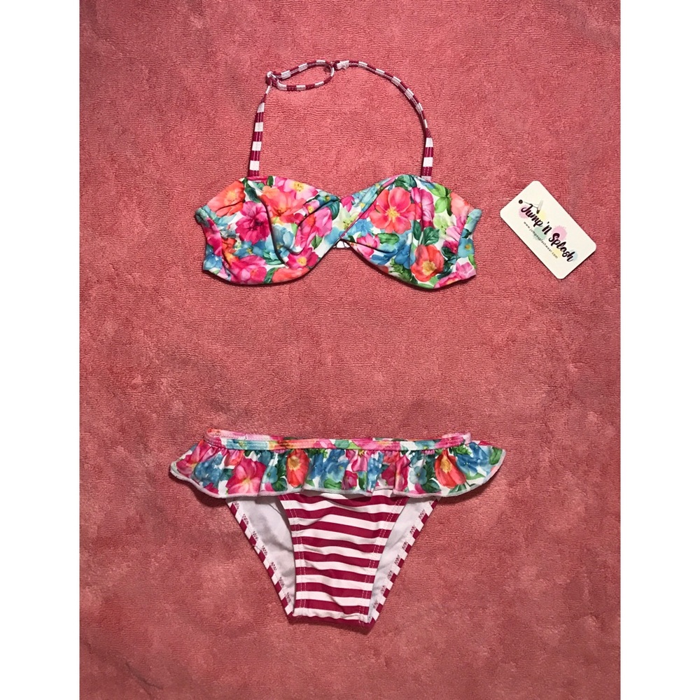 Big girls 2 pc swimsuit - floral
