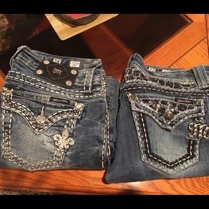 Size 28 and 27 miss me jeans inseam 31