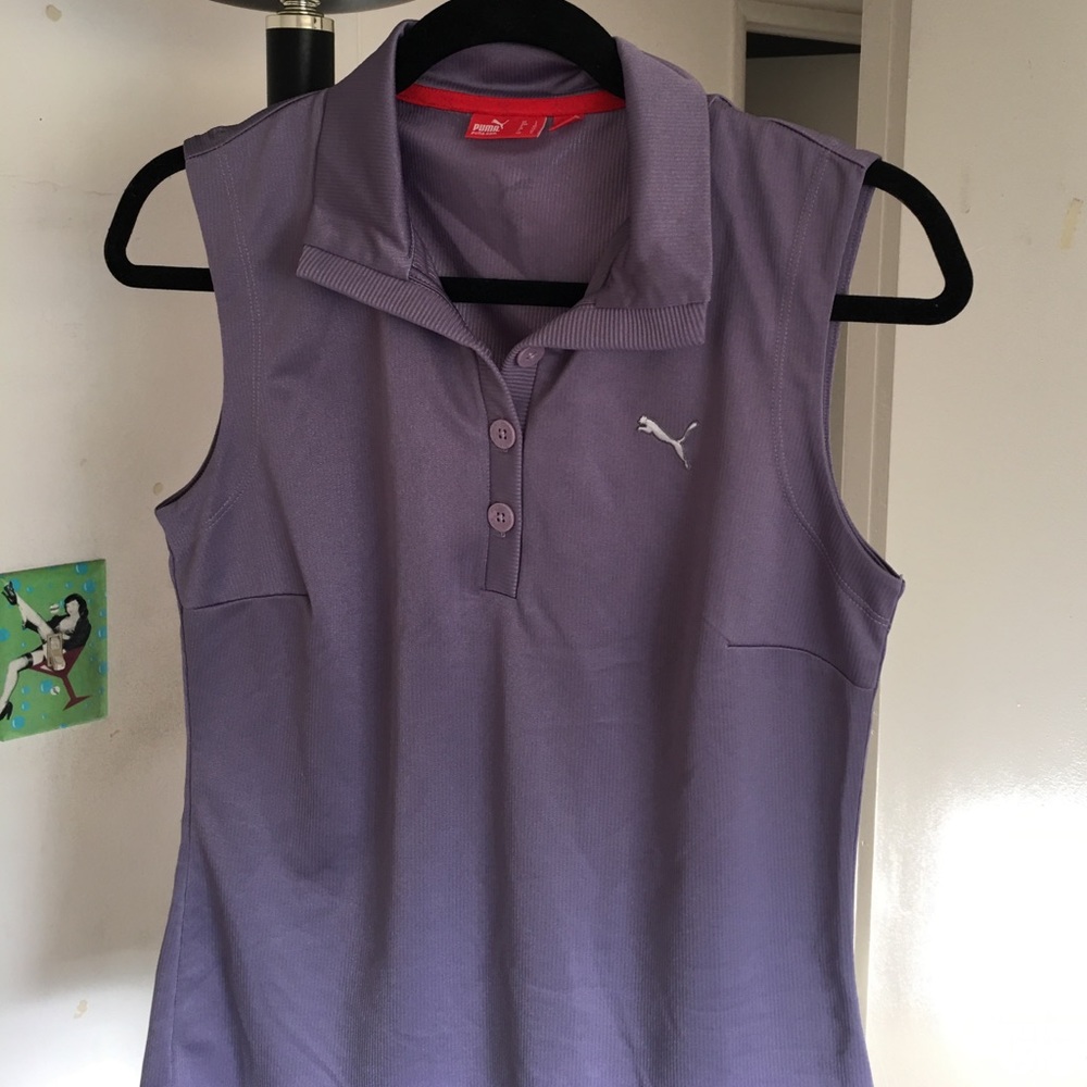 Puma sleeveless golf polo shirt
