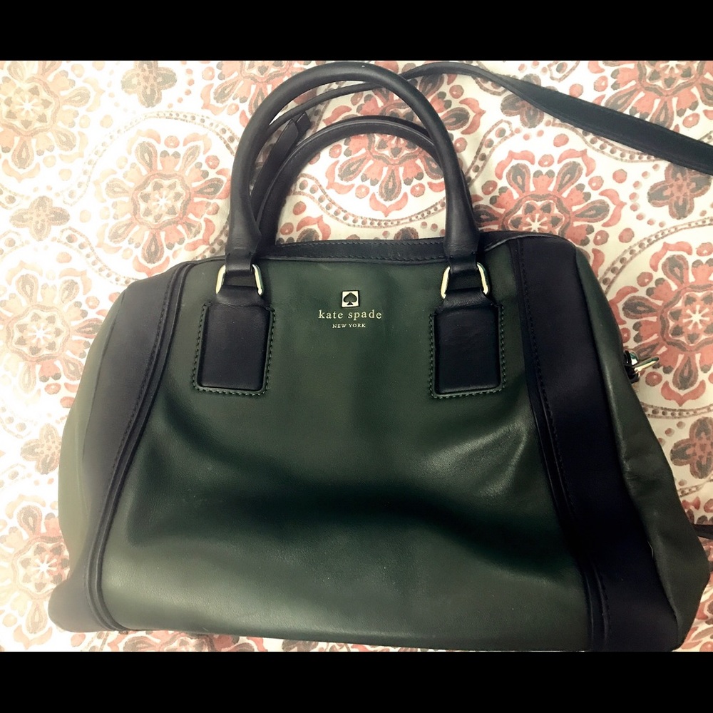 kate spade bag navy green bag