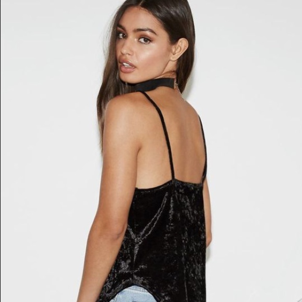 Velvet Adjustable Strap Black Cami from Hollister - Picture 5 of 6