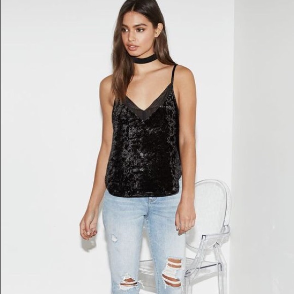 Velvet Adjustable Strap Black Cami from Hollister - Picture 2 of 6