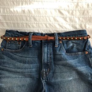 AE studded leather belt