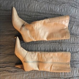 Light tan soft leather boots