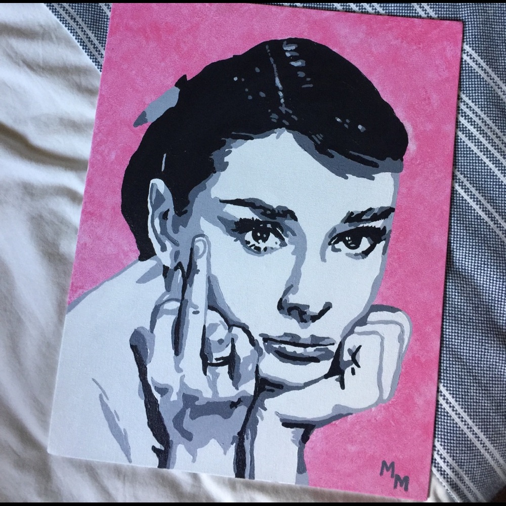 Acrylic Audrey Hepburn Painting