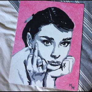 Acrylic Audrey Hepburn Painting