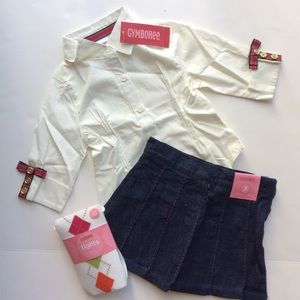 Nwt Gymboree skirt set and tights