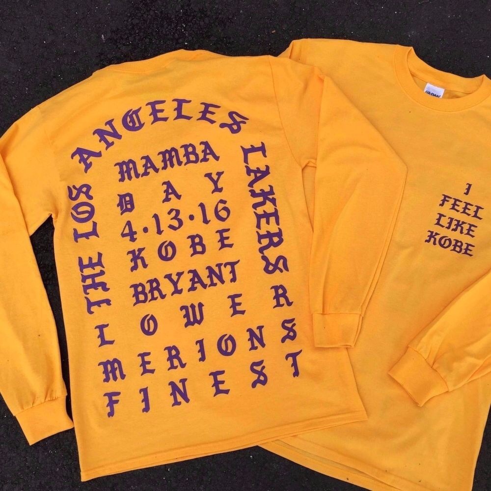 I feel like Kobe Yeezy Kanye West yellow shirt