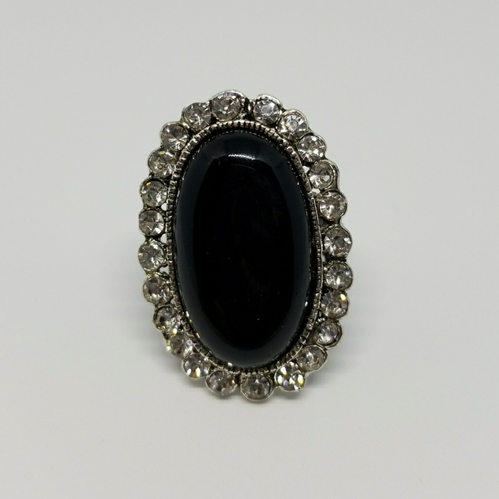 Black Gem Multi Stone Ring