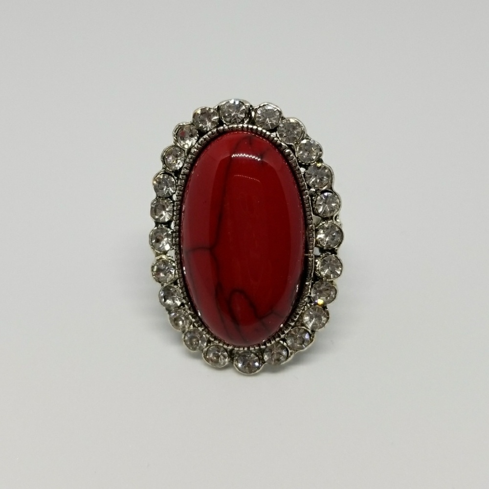 Red Gem Multi Stone Ring
