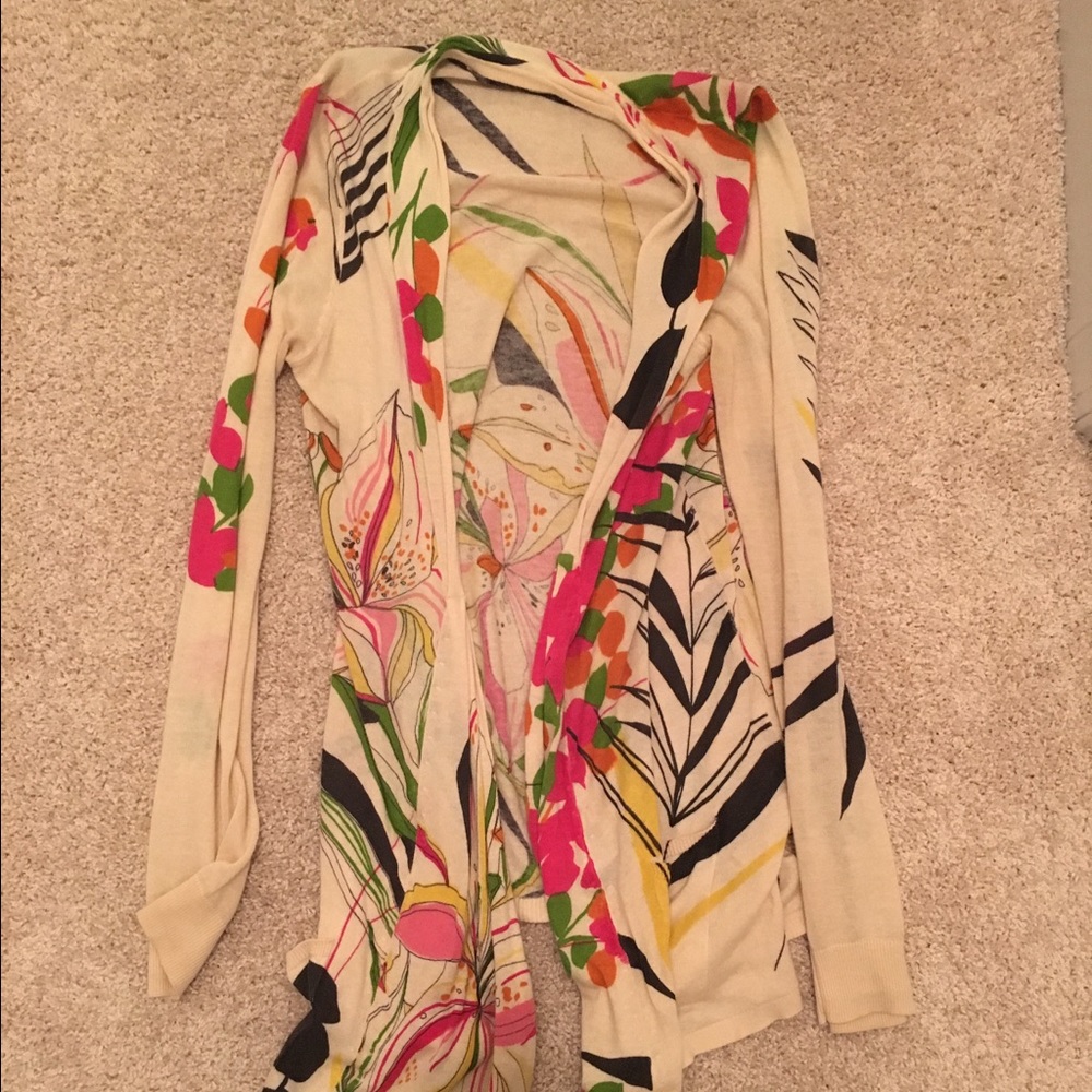 Anthropologie floral cardigan
