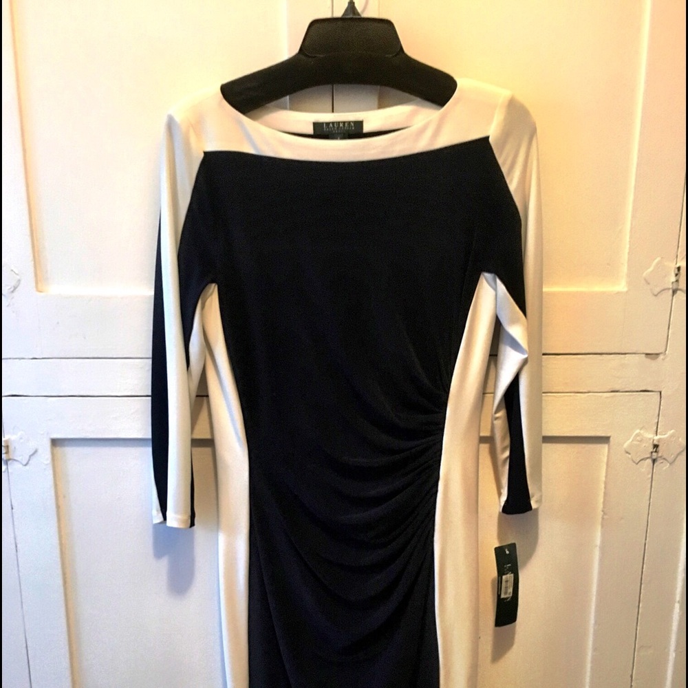 Ralph Lauren dress. Navy blue & white