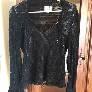 Gorgeous lace blouse.  Brown liner.