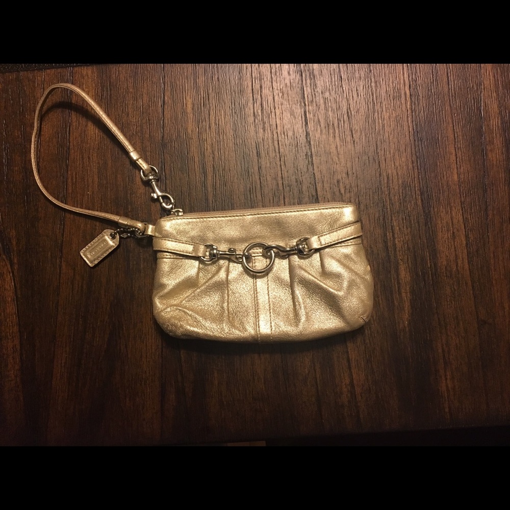 Small gold wristlet