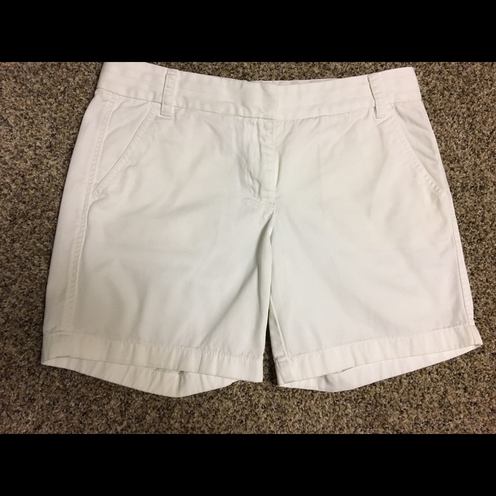 White J Crew chino shorts