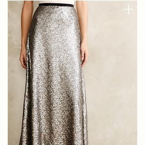 Anthropologie Sequin Maxi Skirt