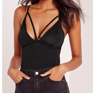 Strap Detail Harness Bodysuit NWOT