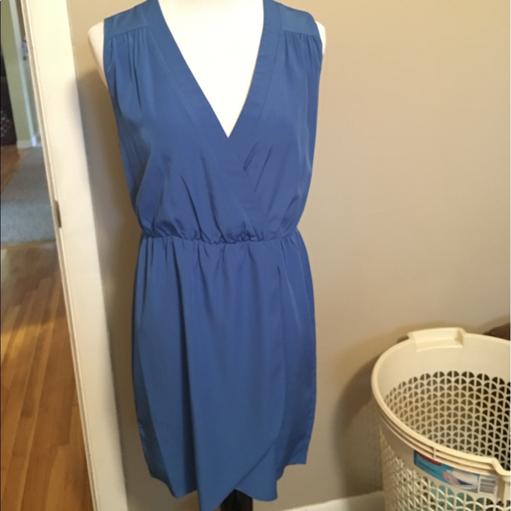 Blue Honey Punch wrap dress