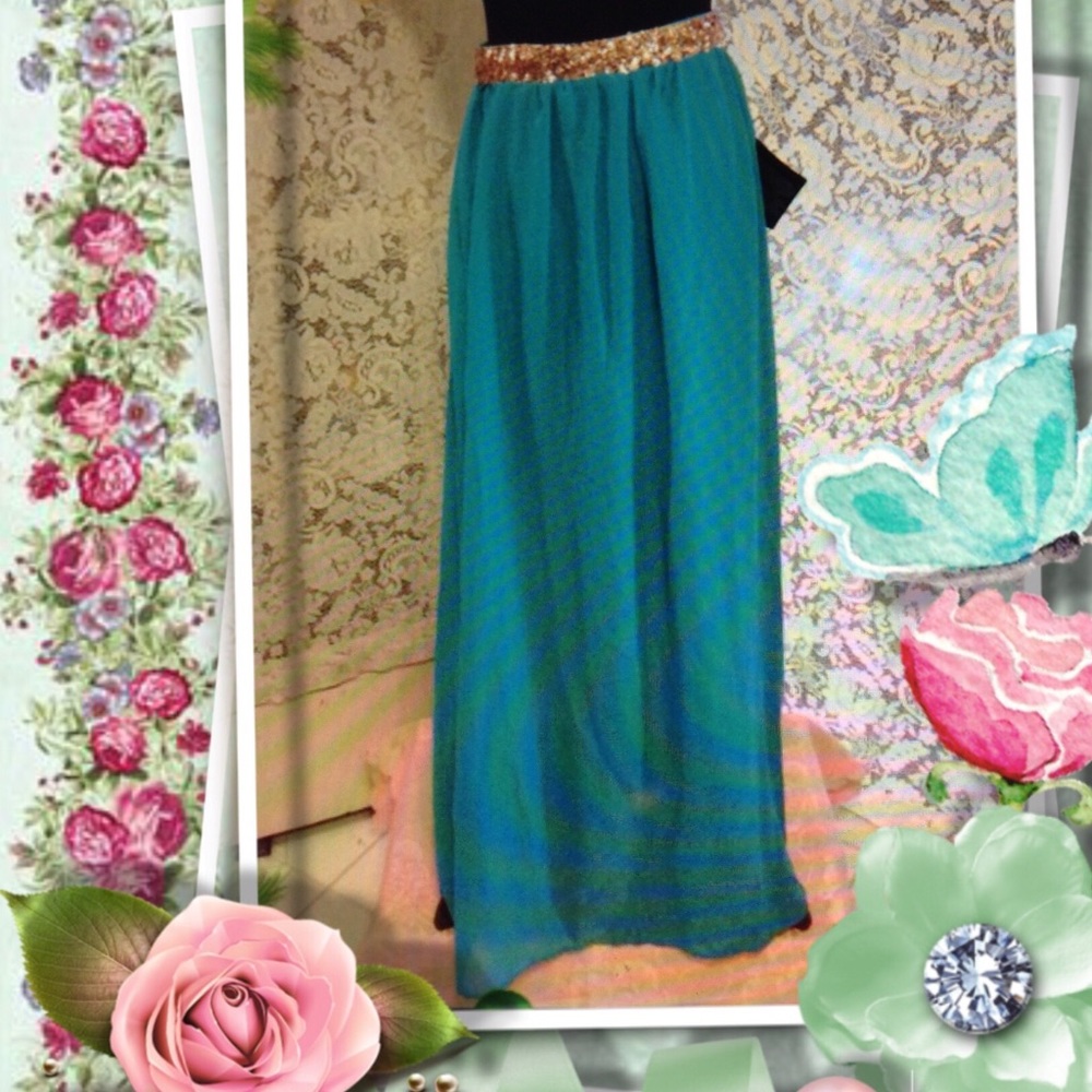 .  IMAN Sequin Embellished maxi. Closet Closing