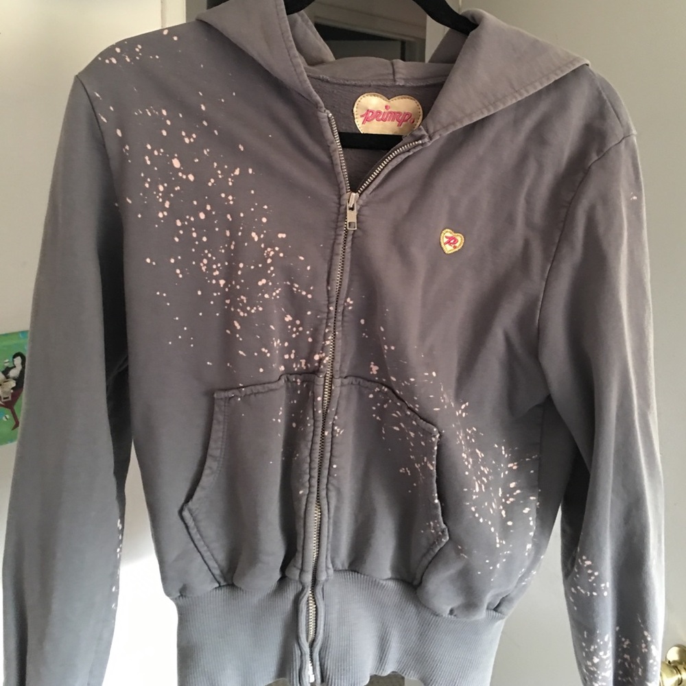 Primp splatter sweat jacket hoodie