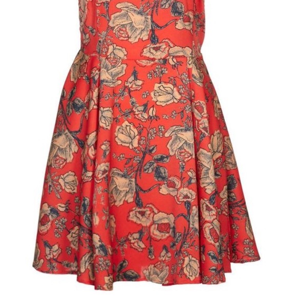 Last call Minkpink floral ornge dress sz XS - Picture 2 of 4