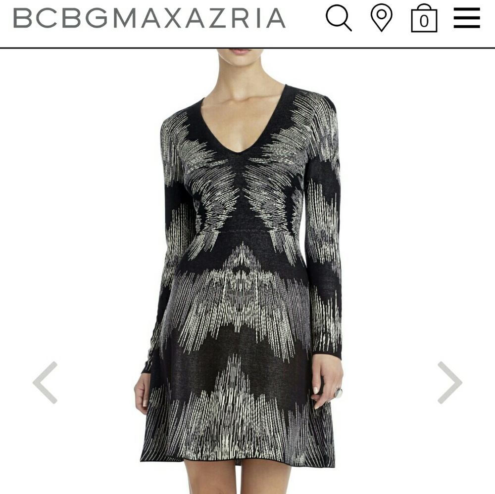 BCBG MAX AZRIA "Katia" Jacquard Knit Dress