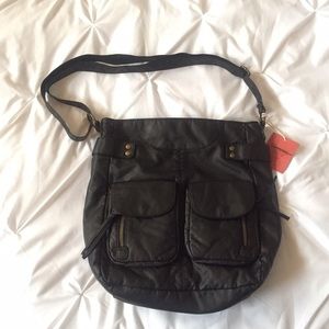 NWT Mossimo Black Tote Purse w/ Adjustable Strap