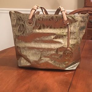 Authentic Michael Kors Gold Tote