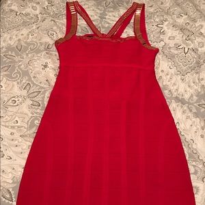 Red dressy dress with back out