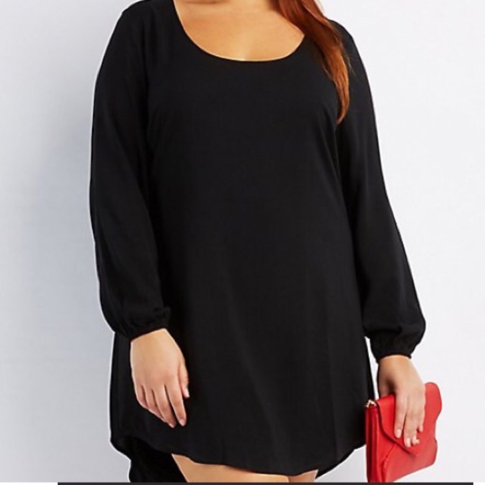 Scoop Neck Shift Dress
