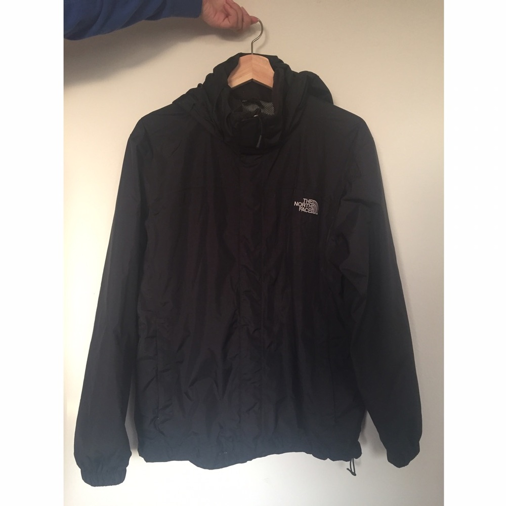 men's black north face rain jacket