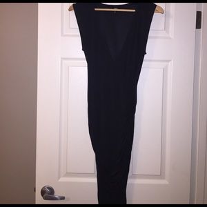 Black ruched fitted dress NEW WITHOUT TAGS