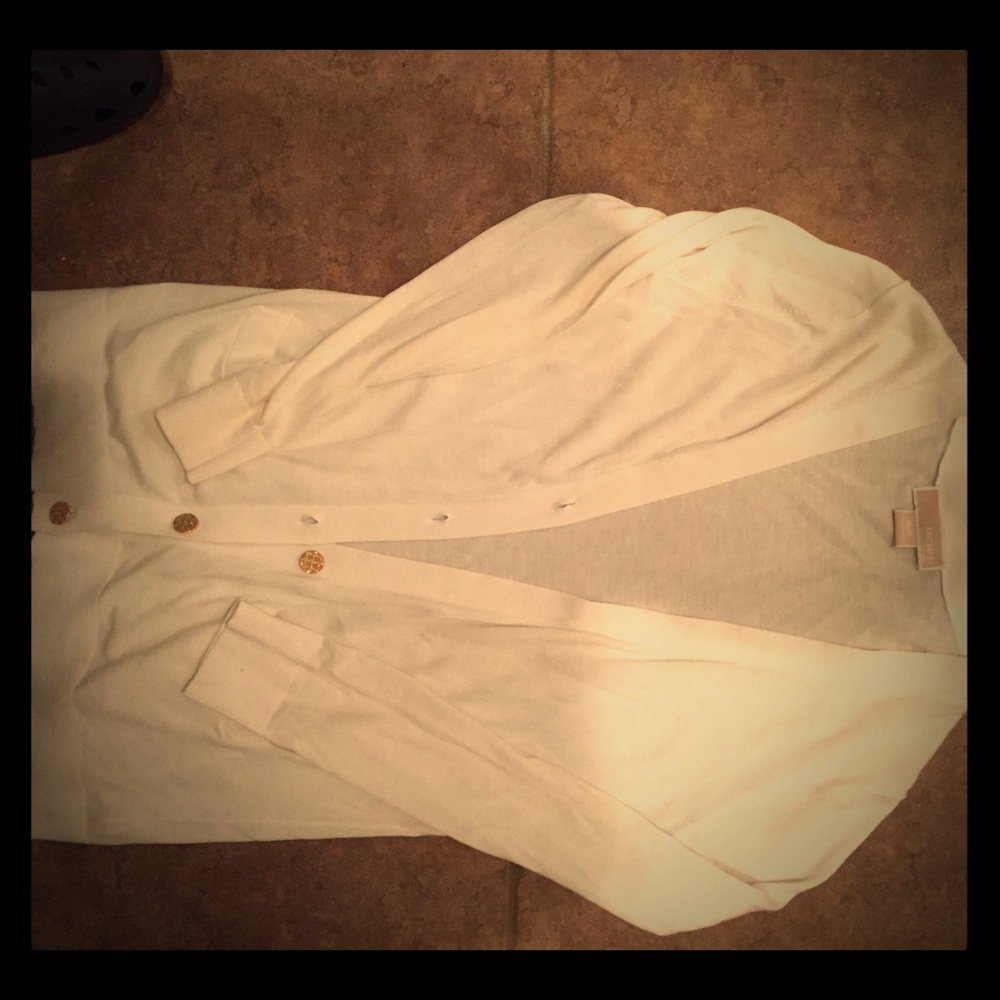 NEw w/ out tags Michael Kors Cream Cardigan S