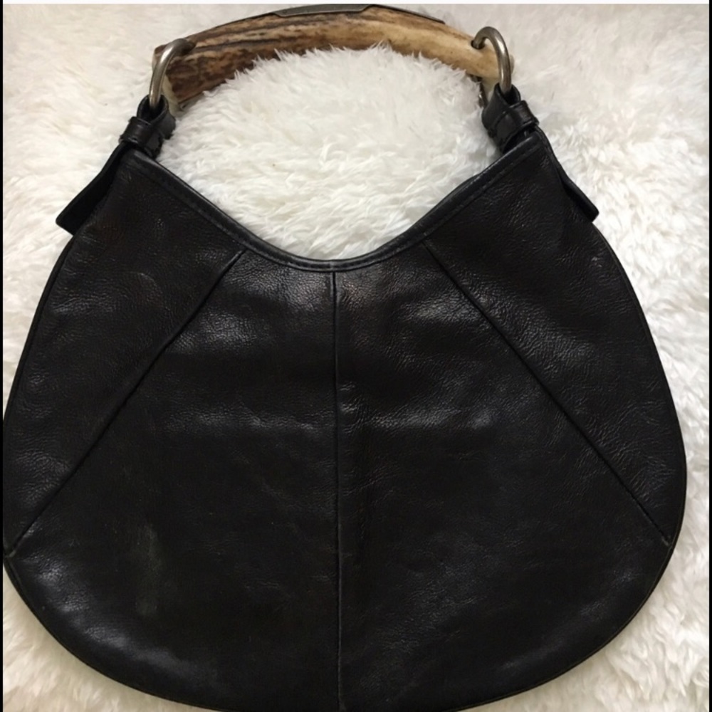 YSL "Mombasa" Black Leather small handbag