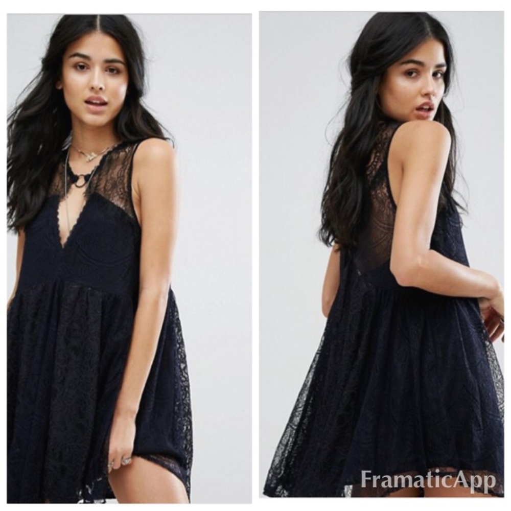 Free People - Don’t You Dare Lace Shift Dress