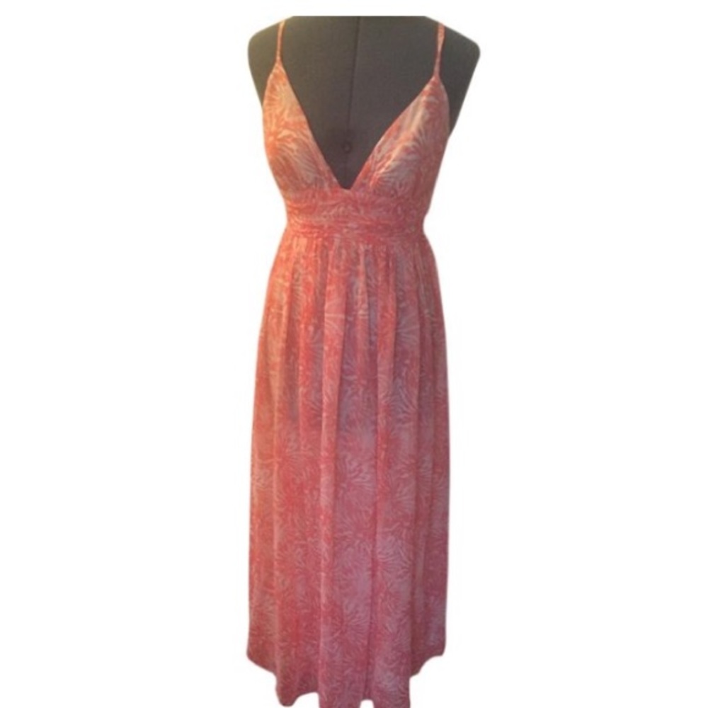 Pink & White Summer Maxi Dress