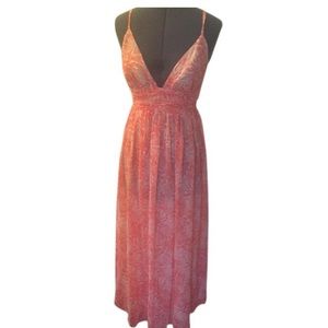 Pink & White Summer Maxi Dress