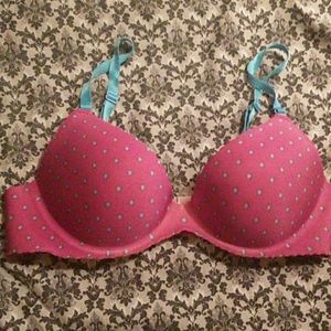 Pink with blue stars 34C Bra