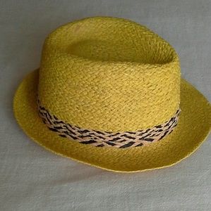 Straw fedora style hat