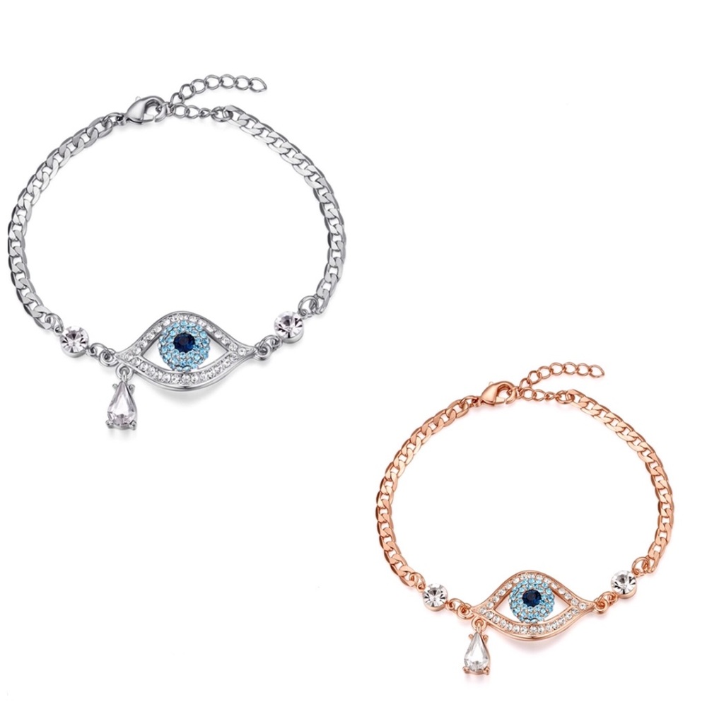 Evil Eye Austrian Rhinestone Bracelet
