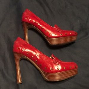Enzo Angiolini Size 8M Red Stilettos