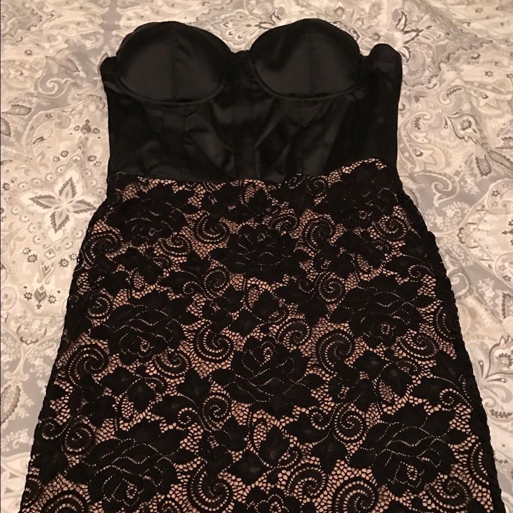 BeBe black and gold dress