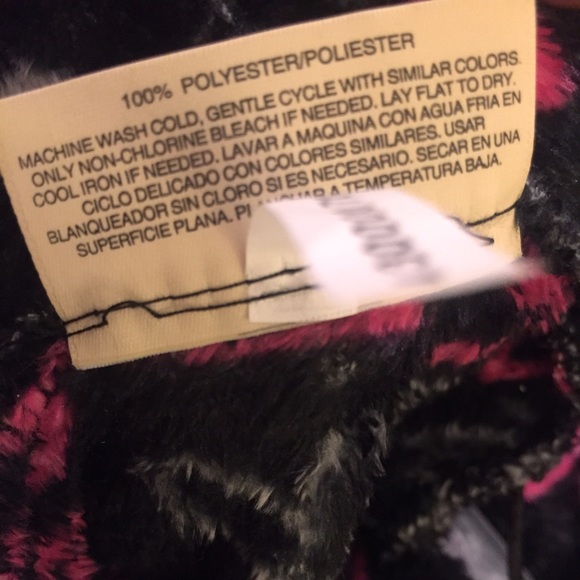 Black love graphic plush robe - Picture 4 of 5