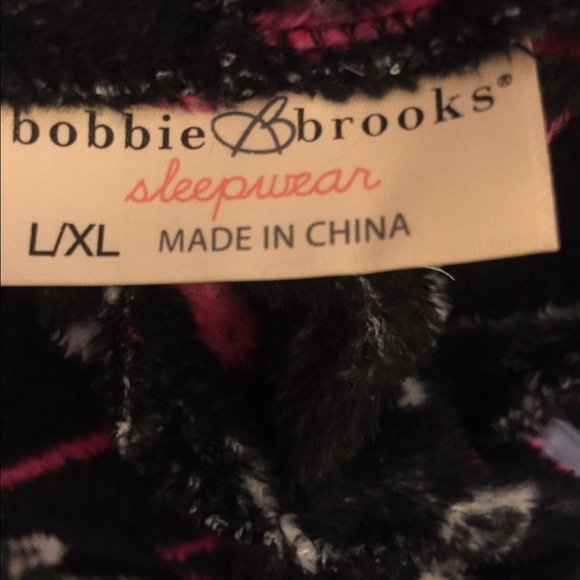 Black love graphic plush robe - Picture 5 of 5