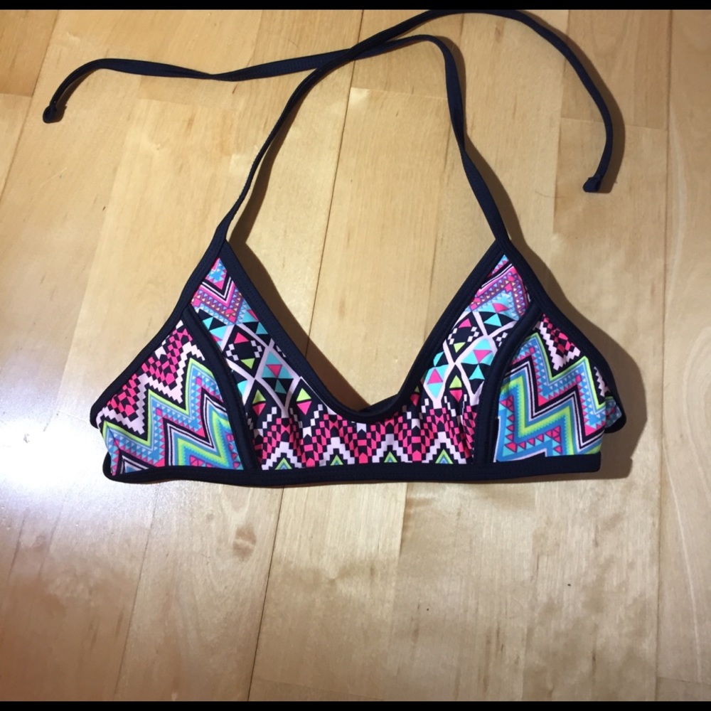 Aztec print bikini top