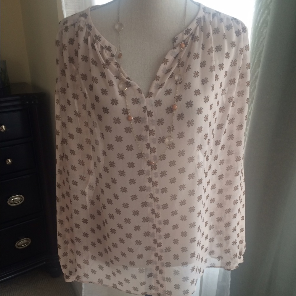 Soft polyester chiffon loose top